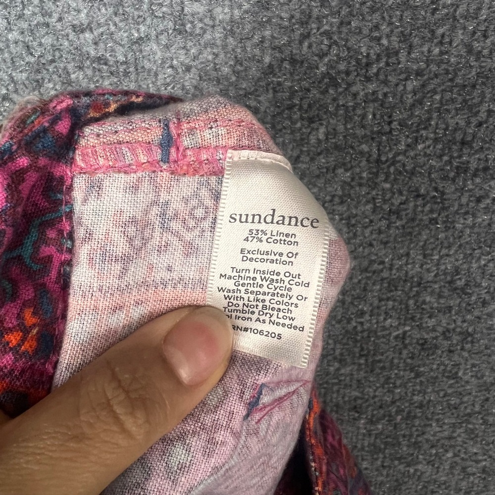 Sundance Shorts Womens S Multicolor Boho Linen Blend Paisley Print - Picture 7 of 8